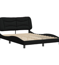 Bettgestell ohne Matratze Schwarz 120x200 cm Stoff