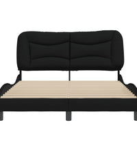 Bettgestell ohne Matratze Schwarz 120x200 cm Stoff
