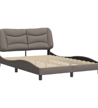 Bettgestell ohne Matratze Taupe 120x200 cm Stoff