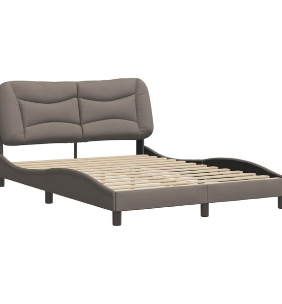 Bettgestell ohne Matratze Taupe 120x200 cm Stoff