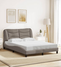 Bettgestell ohne Matratze Taupe 120x200 cm Stoff