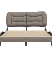 Bettgestell ohne Matratze Taupe 120x200 cm Stoff