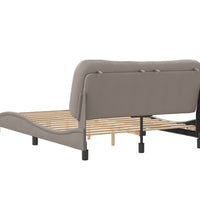 Bettgestell ohne Matratze Taupe 120x200 cm Stoff