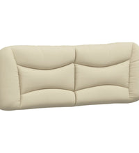 Bettgestell ohne Matratze Creme 120x200 cm Stoff