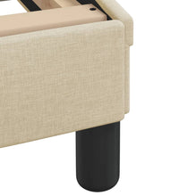 Bettgestell ohne Matratze Creme 120x200 cm Stoff