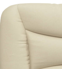 Bettgestell ohne Matratze Creme 120x200 cm Stoff