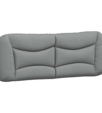 Bettgestell ohne Matratze Hellgrau 140x190 cm Stoff