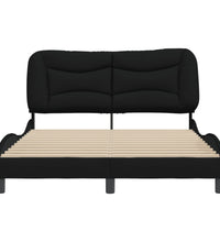 Bettgestell ohne Matratze Schwarz 140x200 cm Stoff