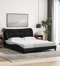 Bettgestell ohne Matratze Schwarz 160x200 cm Stoff