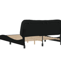 Bettgestell ohne Matratze Schwarz 160x200 cm Stoff