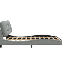 Bettgestell ohne Matratze Hellgrau 180x200 cm Stoff