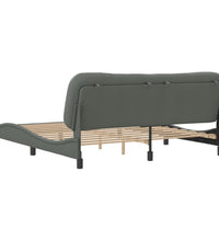 Bettgestell ohne Matratze Dunkelgrau 180x200 cm Stoff