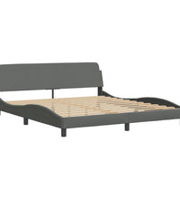 Bettgestell ohne Matratze Dunkelgrau 180x200 cm Stoff