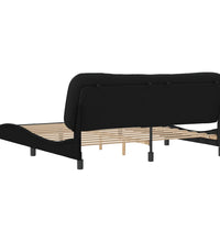 Bettgestell ohne Matratze Schwarz 180x200 cm Stoff