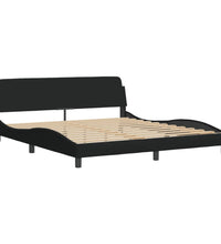 Bettgestell ohne Matratze Schwarz 180x200 cm Stoff