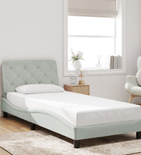 Bettgestell ohne Matratze Hellgrau 80x200 cm Samt