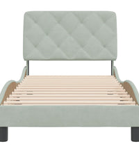 Bettgestell ohne Matratze Hellgrau 80x200 cm Samt