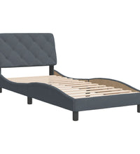 Bettgestell ohne Matratze Dunkelgrau 80x200 cm Samt