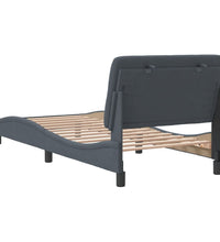 Bettgestell ohne Matratze Dunkelgrau 80x200 cm Samt