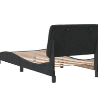 Bettgestell mit Kopfteil Schwarz 80x200 cm Samt