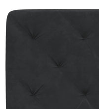 Bettgestell mit Kopfteil Schwarz 90x200 cm Samt