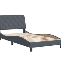 Bettgestell ohne Matratze Dunkelgrau 100x200 cm Samt
