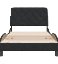 Bettgestell ohne Matratze Schwarz 100x200 cm Samt