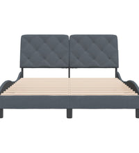 Bettgestell ohne Matratze Dunkelgrau 120x200 cm Samt