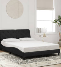 Bettgestell ohne Matratze Schwarz 120x200 cm Samt