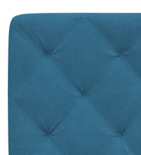 Bettgestell mit Kopfteil Blau 120x200 cm Samt