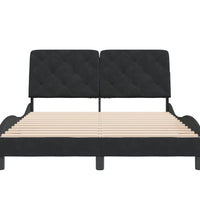 Bettgestell ohne Matratze Schwarz 140x190 cm Samt