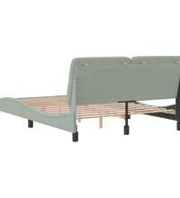 Bettgestell ohne Matratze Hellgrau 140x200 cm Samt