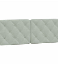 Bettgestell ohne Matratze Hellgrau 140x200 cm Samt