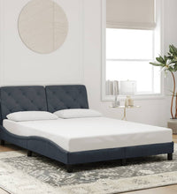 Bettgestell ohne Matratze Dunkelgrau 140x200 cm Samt