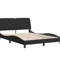 Bettgestell ohne Matratze Schwarz 140x200 cm Samt