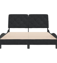 Bettgestell ohne Matratze Schwarz 140x200 cm Samt