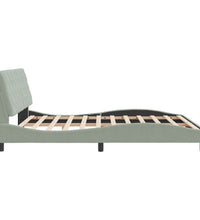 Bettgestell ohne Matratze Hellgrau 180x200 cm Samt