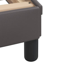 Bettgestell mit Kopfteil Grau 80x200 cm Kunstleder