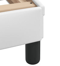 Bettgestell mit Kopfteil Weiß 100x200 cm Kunstleder