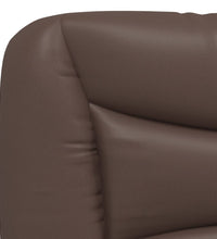 Bettgestell mit Kopfteil Braun 100x200 cm Kunstleder