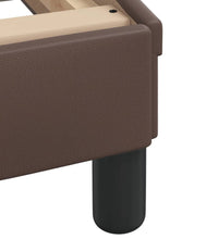 Bettgestell mit Kopfteil Braun 100x200 cm Kunstleder