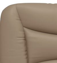 Bettgestell mit Kopfteil Cappuccino-Braun 100x200 cm Kunstleder