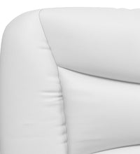 Bettgestell mit Kopfteil Weiß und Schwarz 100x200 cm Kunstleder