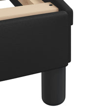 Bettgestell mit Kopfteil Schwarz 120x200 cm Kunstleder