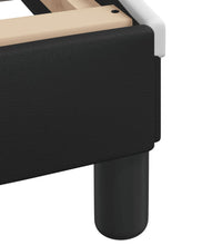 Bettgestell mit Kopfteil Schwarz und Weiß 120x200 cm Kunstleder