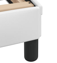 Bettgestell mit Kopfteil Weiß 140x200 cm Kunstleder