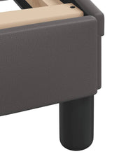 Bettgestell mit Kopfteil Grau 140x200 cm Kunstleder