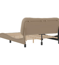 Bettgestell mit Kopfteil Cappuccino-Braun 140x200 cm Kunstleder