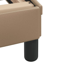 Bettgestell mit Kopfteil Cappuccino-Braun 140x200 cm Kunstleder