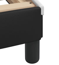 Bettgestell mit Kopfteil Schwarz und Weiß 80x200 cm Kunstleder